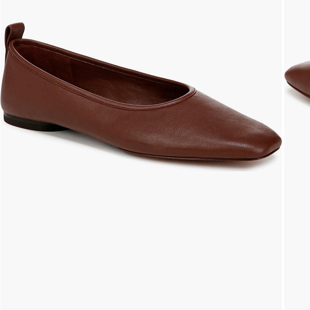 Vince “Vivian” Brown Leather Flats